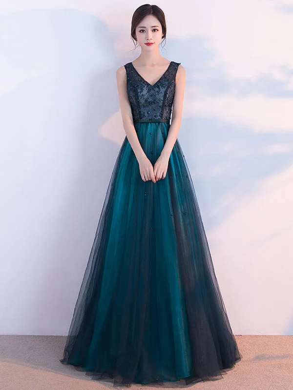 Friends and Family Sale Chic Prom Dresses V-neck A-line Floor-length Lace Rhinestone Long Prom Dress JKL918 Friends and Family Sale Chic Prom Dresses V-neck A-line Floor-length Lace Rhinestone Long Prom Dress JKL918