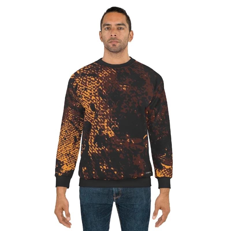 The Best Prices comfortable athletic sweatshirt"Mystic Cube" (Cosmic Fusion - Espresso/Topaz) - Unisex Sweatshirt