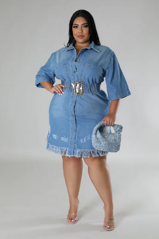 ruched dressBaddie Drip Denim Dress