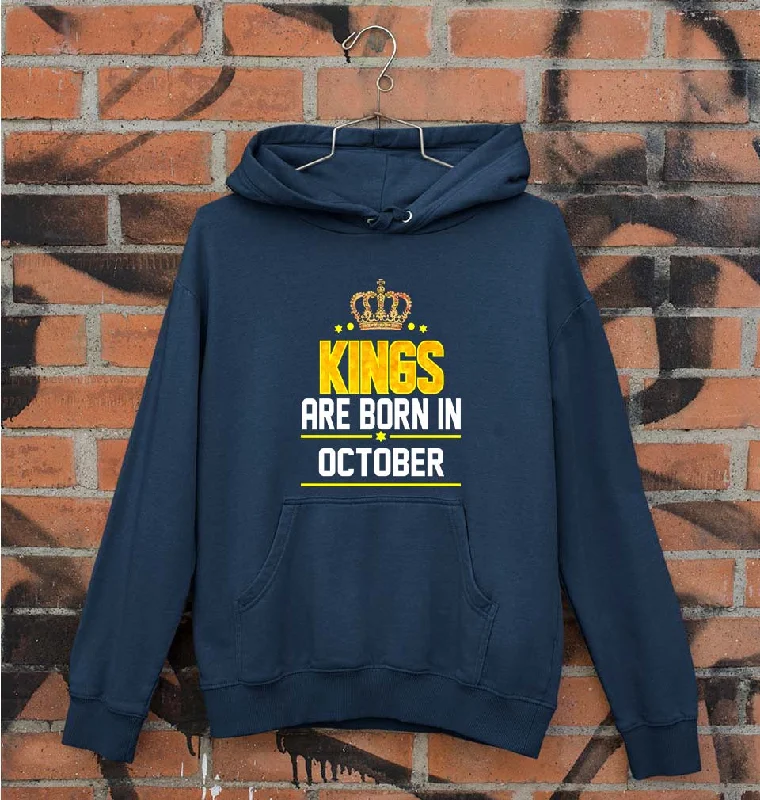 graphic hooded sweatshirtKings Are Born In October Unisex Hoodie for Men/Women