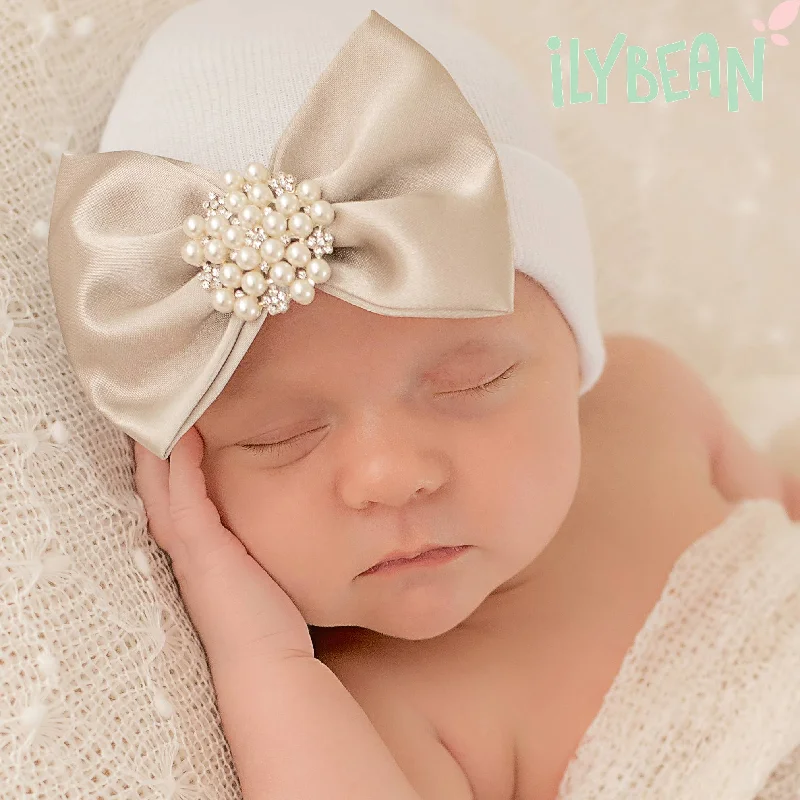 chic dressGOLDIE Bow Newborn Girl Hospital Hat