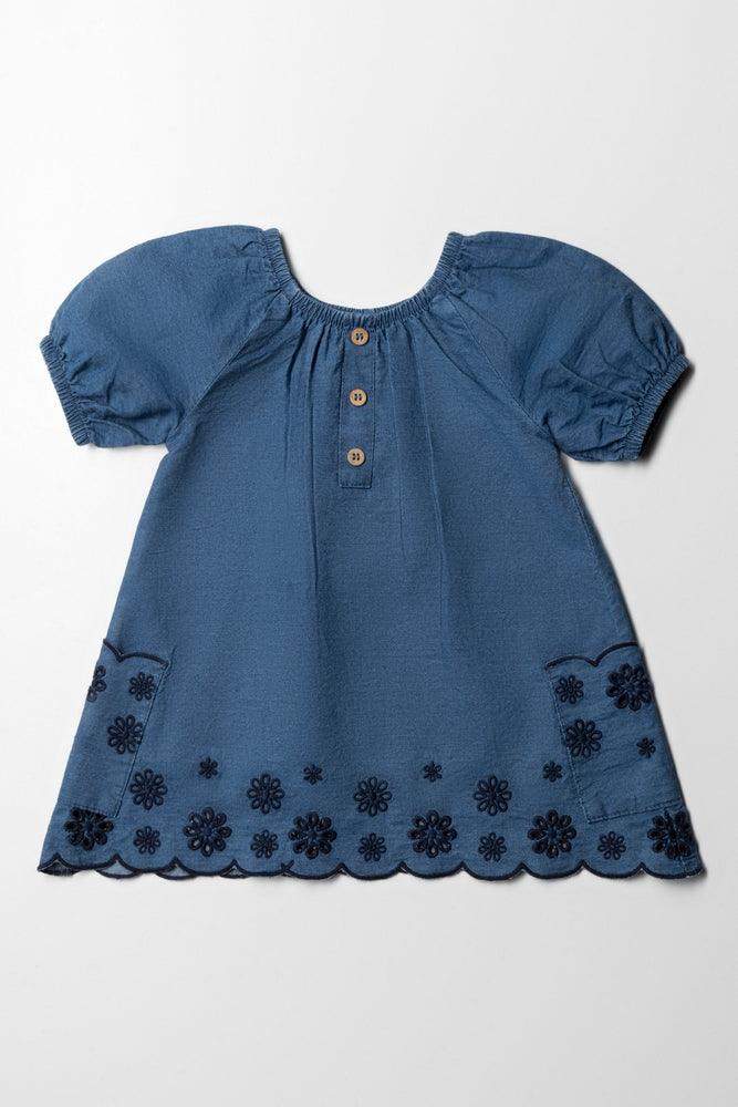 Price Slash sophisticated dressPeasant Dress Blue