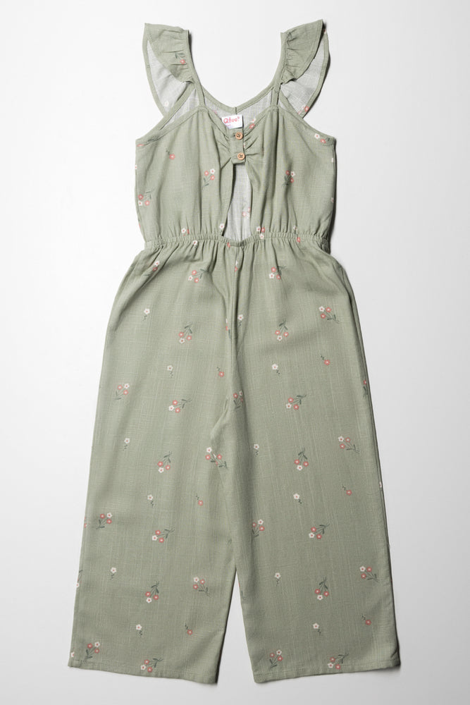 Shop and Save summer floral dressFloral Jumpsuit With Cut Out Detail Green