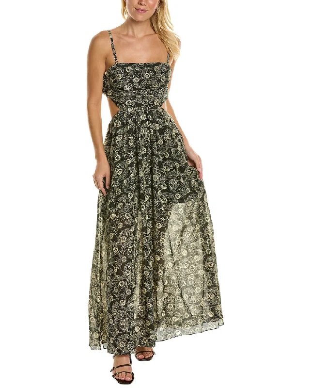 romantic dressRebecca Taylor Whisper Silk-Blend Maxi Dress