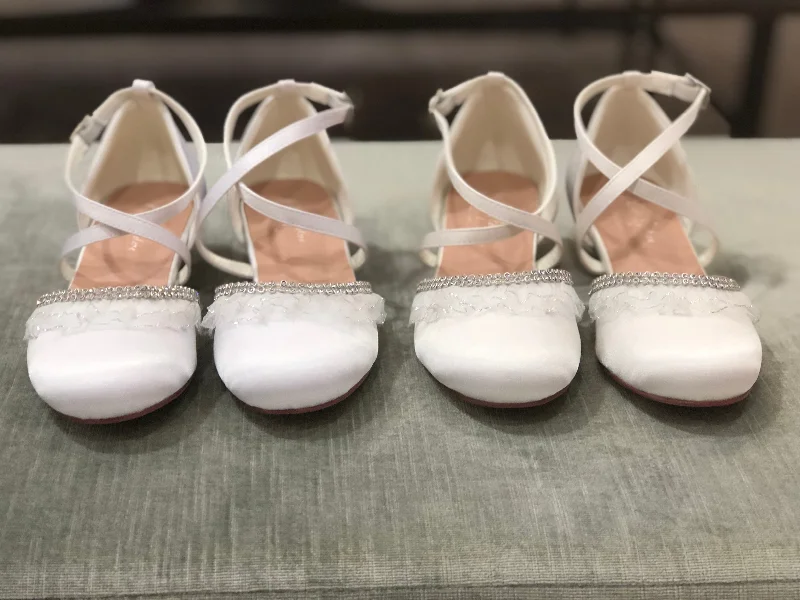 Big Discounts satin dressCrystal Ruffle Shoe