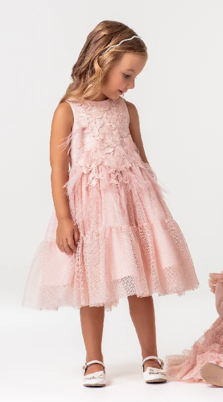 New Deals casual summer dressEmbroidered Flower Tulle Dress