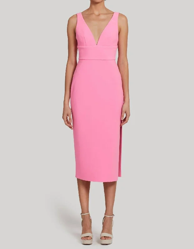 high-waisted dressNelly Dress In Shocking Pink