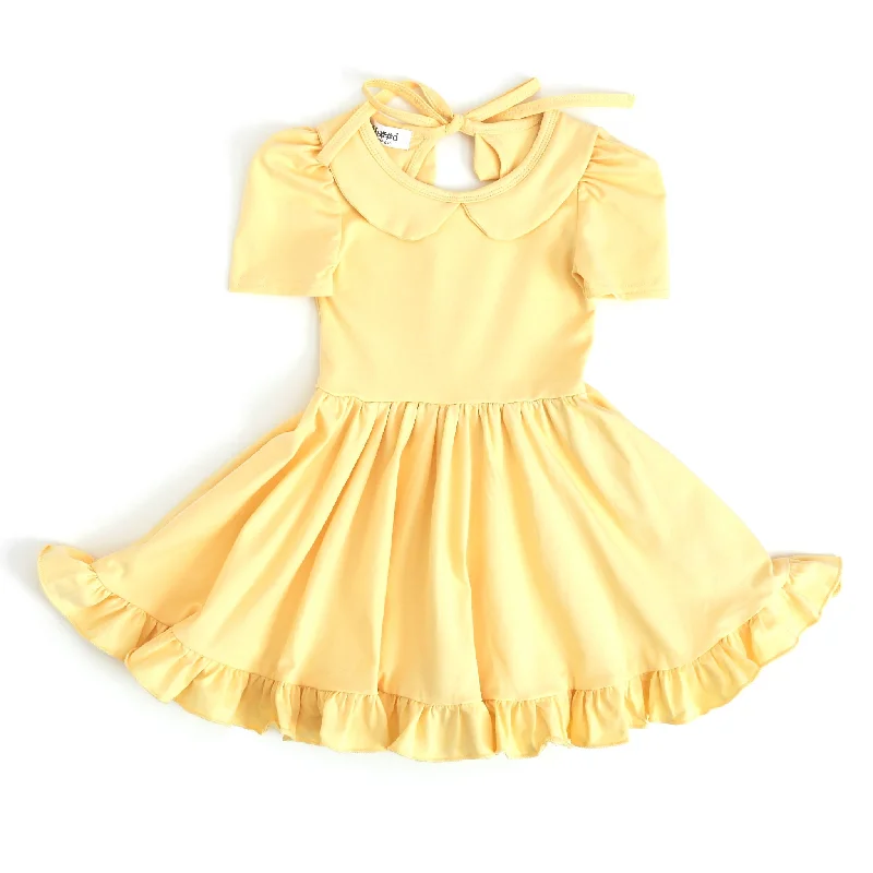 Grand Opening Sale sleeveless dressSunshine Yellow Twirl Dress