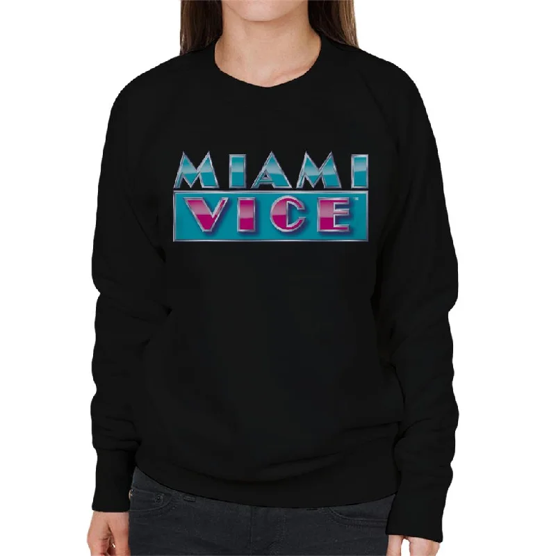 fashionable workout wearMiami Vice Reflective Logo Women's Sweatshirt