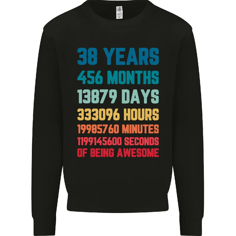 urban activewear hoodie38th Birthday 38-Year-Old Men's Sweatshirt Jumper