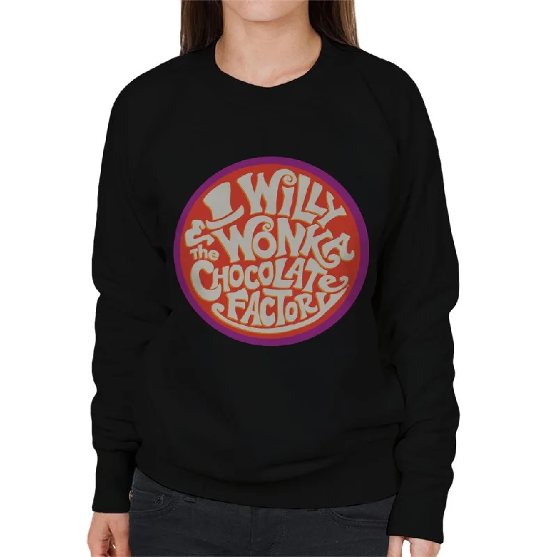 loose fit sports sweatshirtWilly Wonka and The Chocolate Factory Classic Logo Women's Sweatshirt