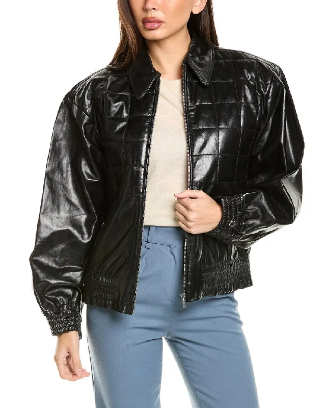 Savings Alert warm trench coatSandro Quilted Leather Jacket