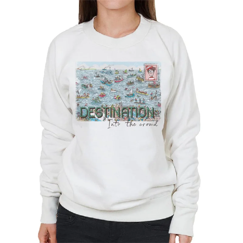 loose fit sports sweatshirtWhere's Wally Destination Into The Crowd Women's Sweatshirt