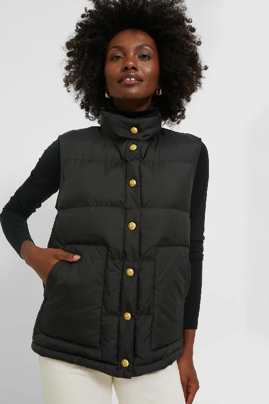 cozy winter jacketBlack Inez Puffer Vest