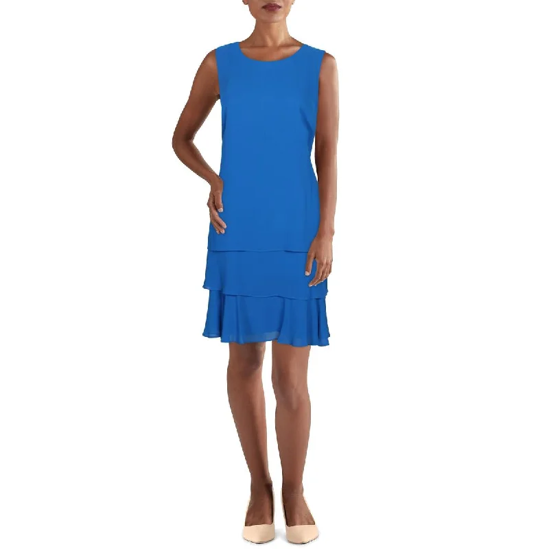 stylish party dressLauren Ralph Lauren Womens Tiered Sleeveless Tunic Dress