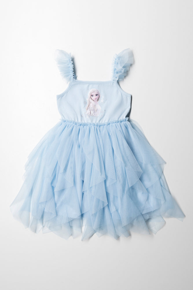 Can't Miss off-shoulder dressFrozen Strappy Tulle Dress Blue