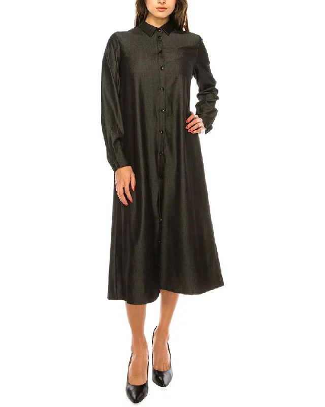 Year-End Sale backless dressYAL New York Collared Button Down Dress