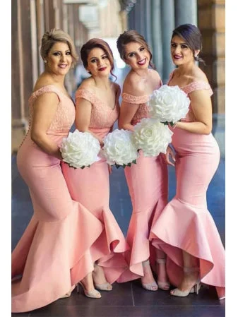 Act Now Sexy Bridesmaid Dresses Trumpet/Mermaid Off-the-shoulder Long Bridesmaid Dresses JKB046 Act Now Sexy Bridesmaid Dresses Trumpet/Mermaid Off-the-shoulder Long Bridesmaid Dresses JKB046