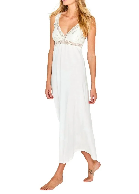 one-shoulder dressAlissa Tank Long Gown In Ivory