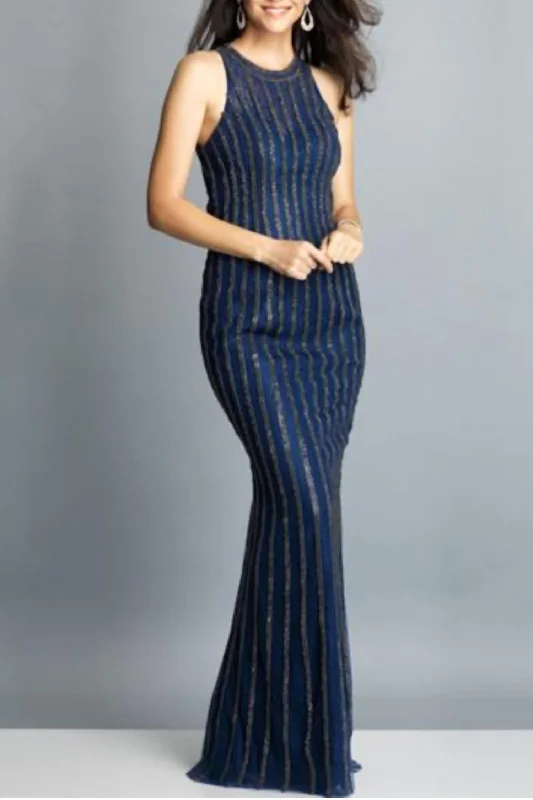 elegant dressClassic Navy Evening Gown