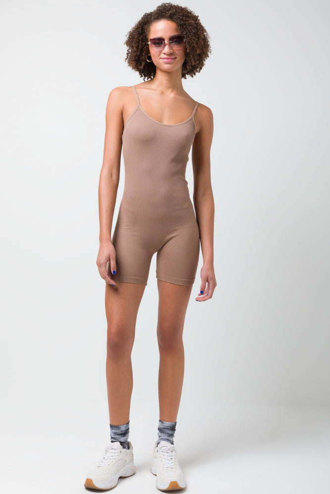 Early Access boho dressSeamless  Short Playsuit Natural