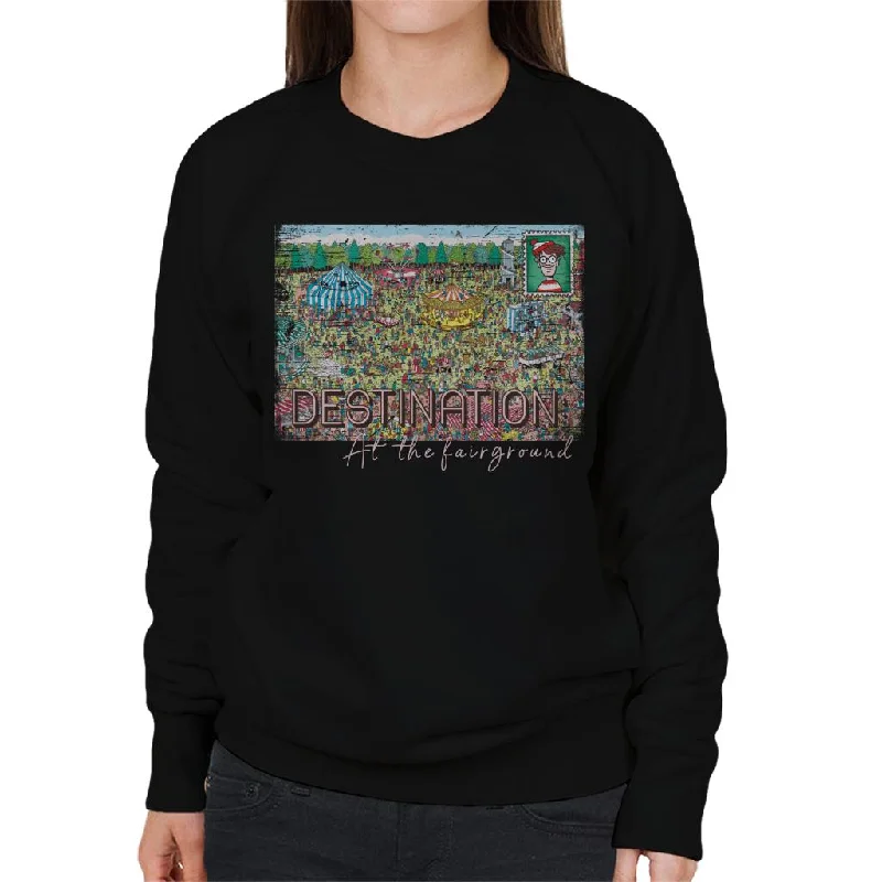 high-quality athletic sweatshirtWhere's Wally Destination At The Fairground Women's Sweatshirt