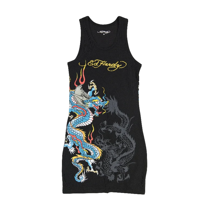 Reduced Prices floral midi dressDragon Rib Tank Dress