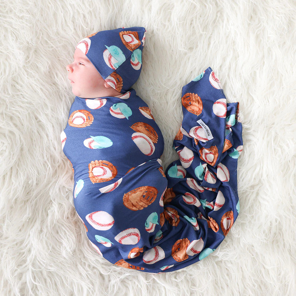 casual evening dressPosh Peanut Homer Swaddle & Beanie Set