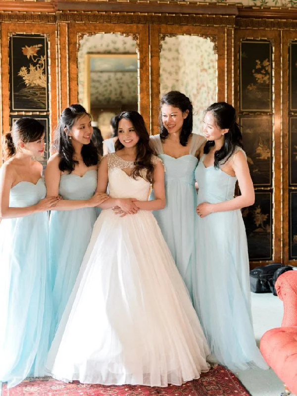 Extra Savings Long Bridesmaid Dresses with Straps Sweetheart Tulle Romantic Bridesmaid Dresses JKB073 Extra Savings Long Bridesmaid Dresses with Straps Sweetheart Tulle Romantic Bridesmaid Dresses JKB073