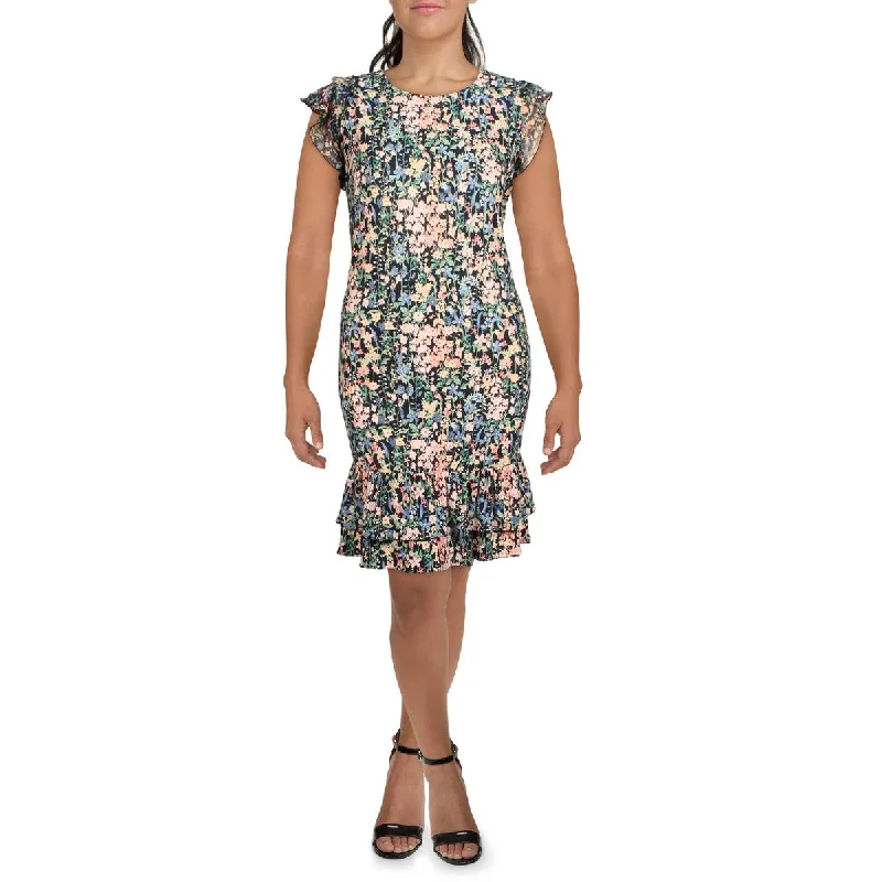 chic wrap dressTommy Hilfiger Womens Plus Floral Knee Midi Dress