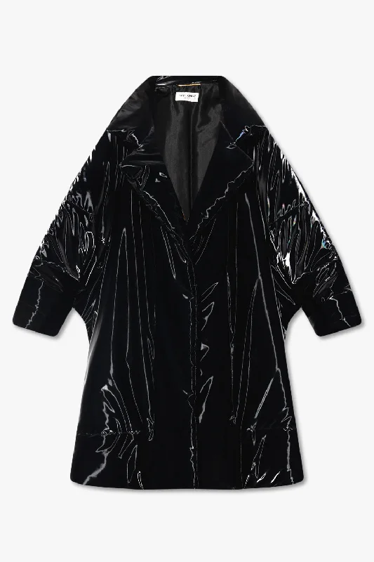 fashionable windbreakerSaint Laurent Womens Coat In Black