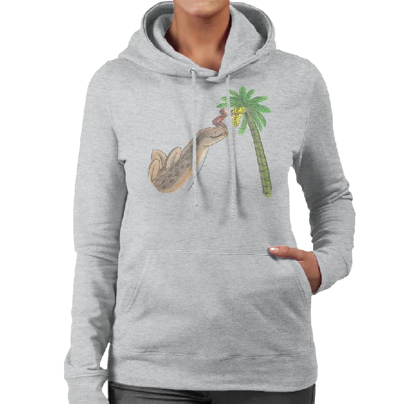 Price Cut casual hoodie for menCurious George Dinosaur Palm Tree Women's Hooded Sweatshirt