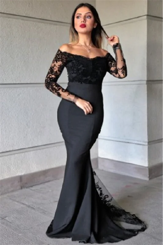 Epic Deals Lace Mermaid Evening Dresses Elegant Long Sleevess Gowns