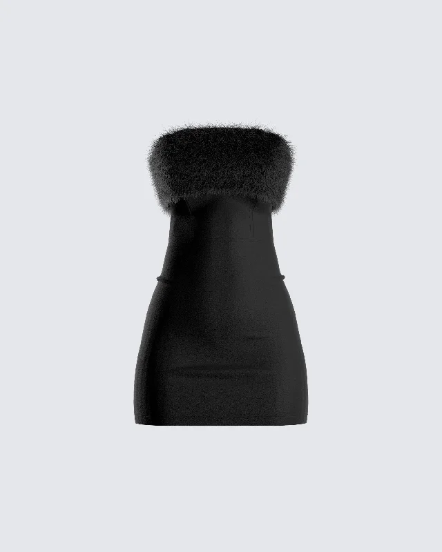 Unbeatable Prices summer dressHannah Fur Trim Mini Dress