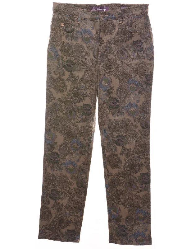 long-sleeve jacketMulti-colour Paisley Design Tapered Jeans - W30 L29