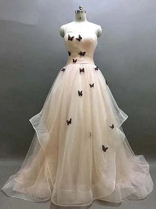 Crazy Deals Chic Prom Dresses Sweetheart A-line Sweep Train Butterfly Long Prom Dress JKL873 Crazy Deals Chic Prom Dresses Sweetheart A-line Sweep Train Butterfly Long Prom Dress JKL873