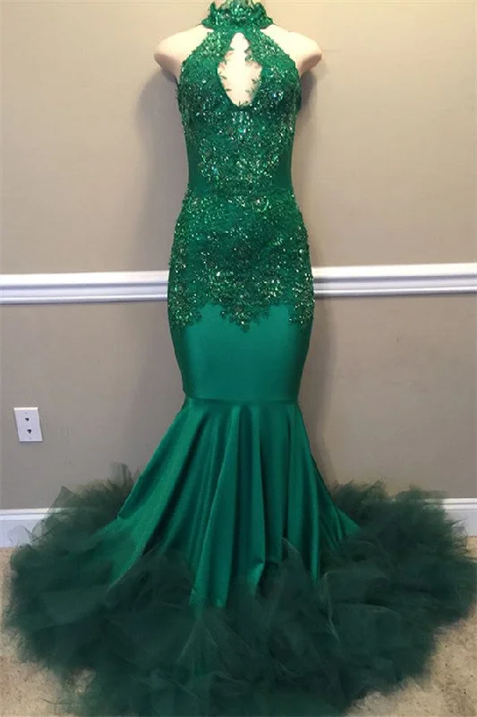 Today’s Deal Elegant Beads Appliques Halter Prom Dresses Fit and Flare Sleeveless Tulle Evening Gowns Today’s Deal Elegant Beads Appliques Halter Prom Dresses Fit and Flare Sleeveless Tulle Evening Gowns
