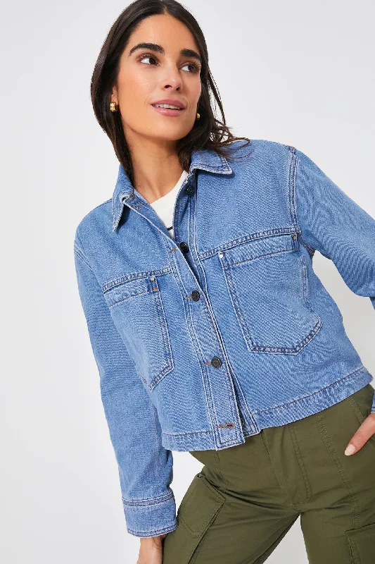 Mega Deal trendy puffer coatIndigo Clair Barnabe Jacket