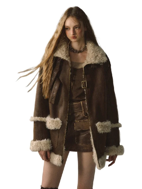 Price Drop Alert classic trench coatBrown Reversible Suede Jacket
