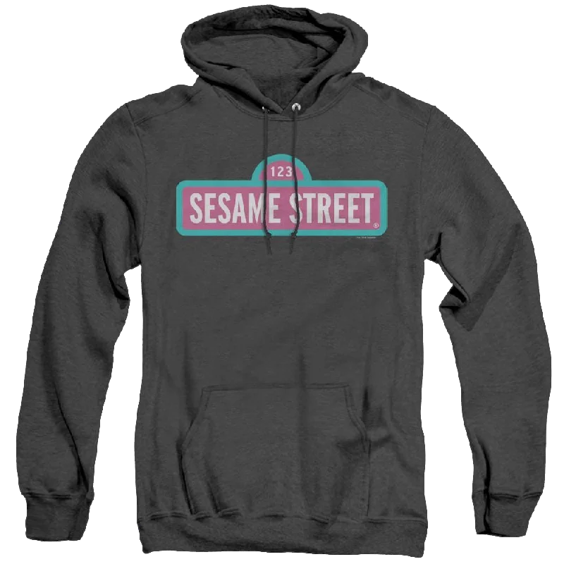 sporty hooded sweatshirtSesame Street Alt Logo - Heather Pullover Hoodie