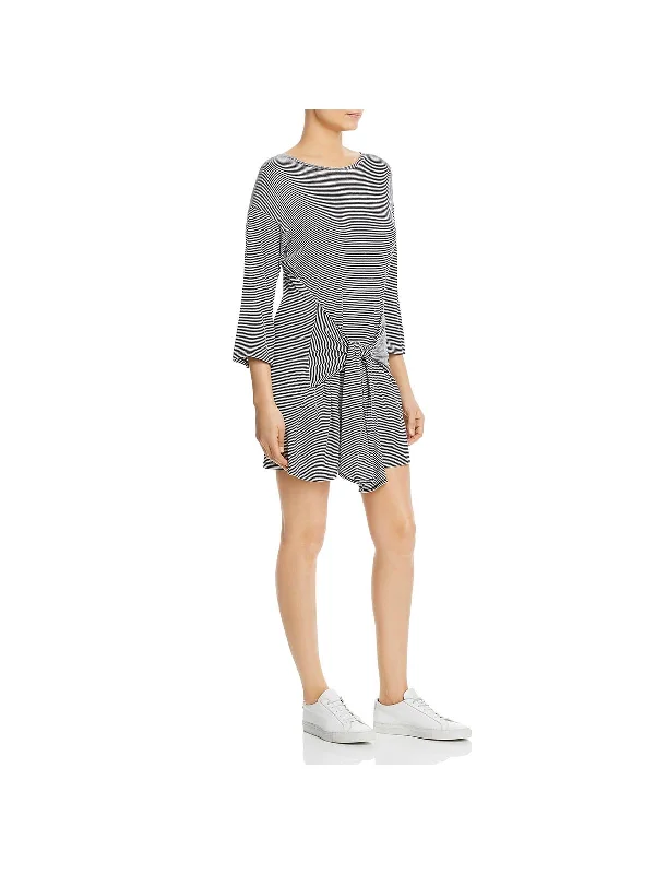 Today’s Deal lace-up dressWomens Striped Tie-Front T-Shirt Dress