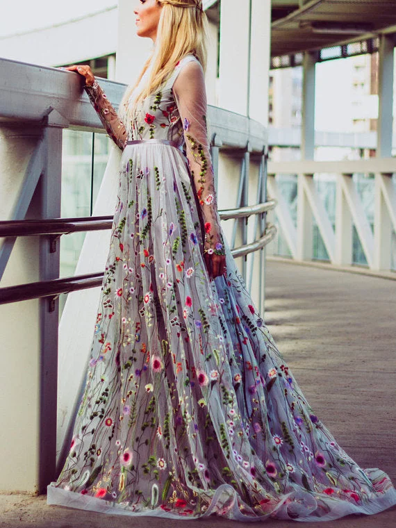 Price Fest Beautiful Lace Prom Dresses A-line Sweep Train Fairy Prom Dress Long Evening Dress JKL1198 Price Fest Beautiful Lace Prom Dresses A-line Sweep Train Fairy Prom Dress Long Evening Dress JKL1198