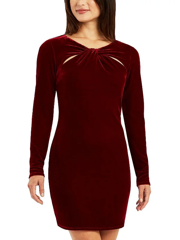 modern dressWomens Velvet Mini Cocktail and Party Dress