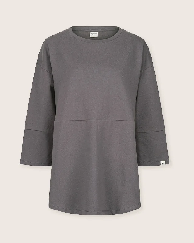 Fantastic Offers trendy gym wear hoodieSarah Charcoal Sweatshirt