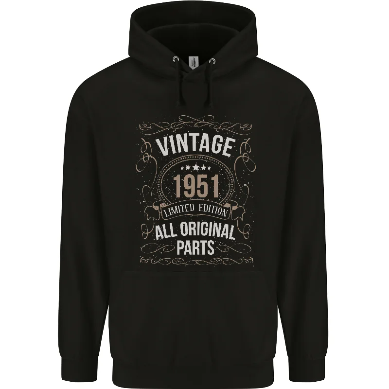 Discount Days high-quality hoodie73rd Birthday Limited Edition 1951 Mens 80% Cotton Hoodie