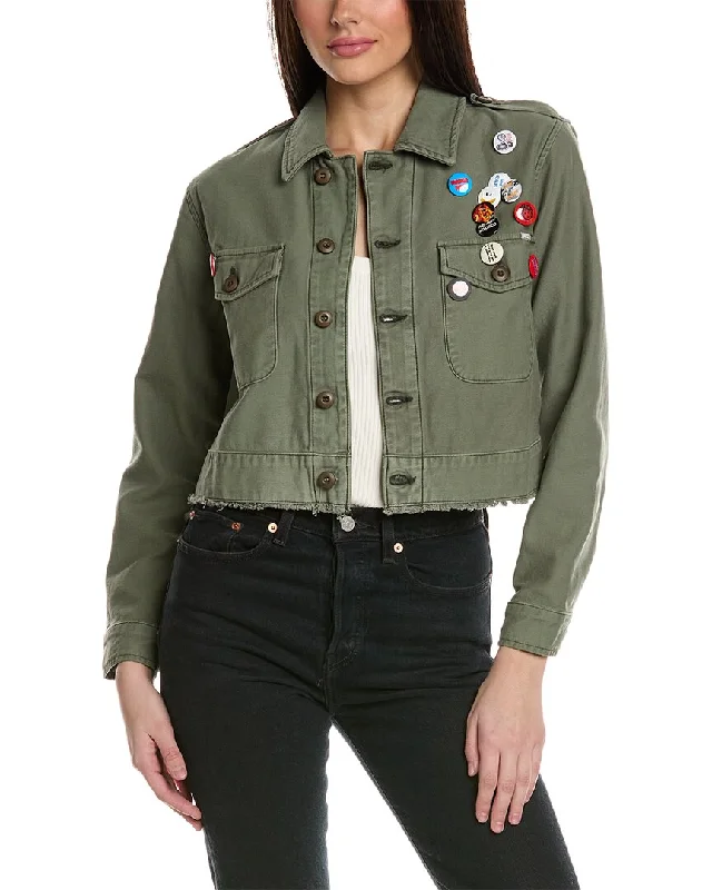 Season Finale Sale long-sleeve winter jacketMother Denim The Cropped Veteran Jacket