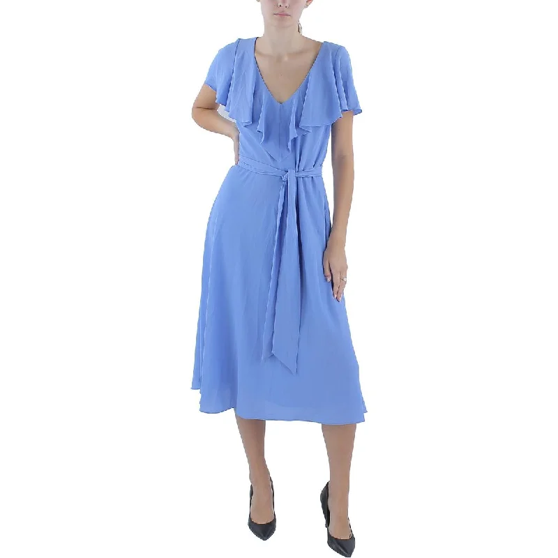 fitted cocktail dressLauren Ralph Lauren Womens Crepe Wear To Work Dress