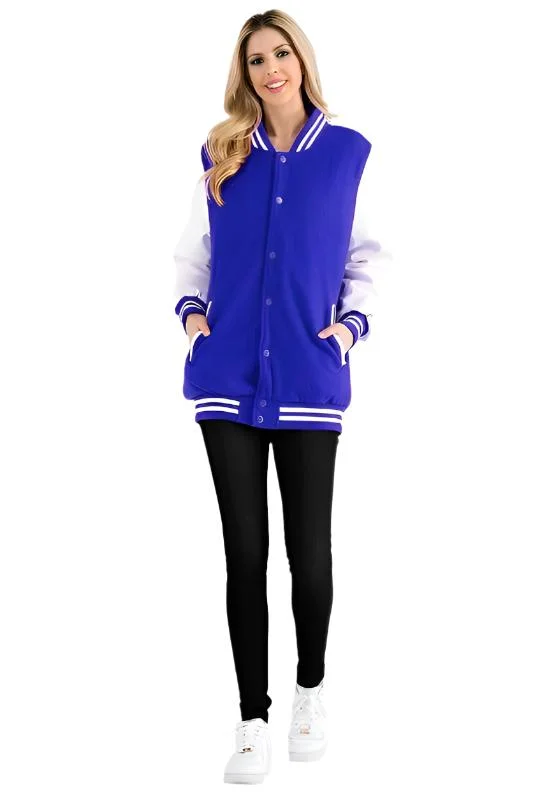 sleek jacketWomen's Boyfriend Oversized Letterman Jacket 8 Colors