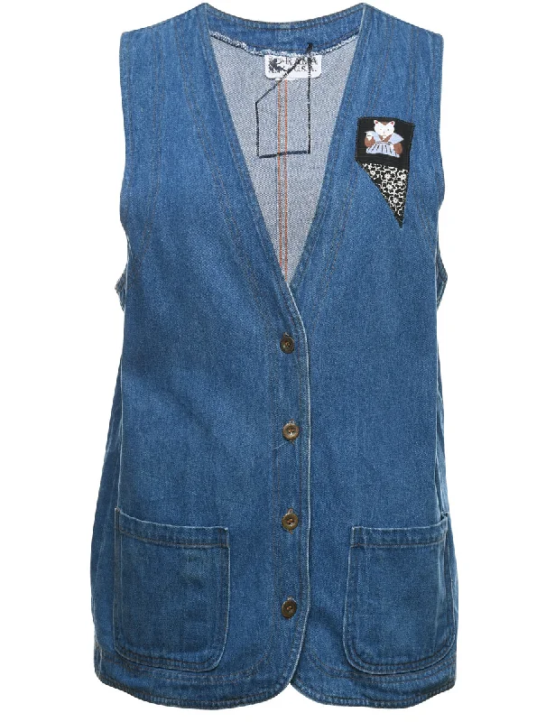 Today’s Deal sleek jacketMedium Wash Denim Jacket Vest - L