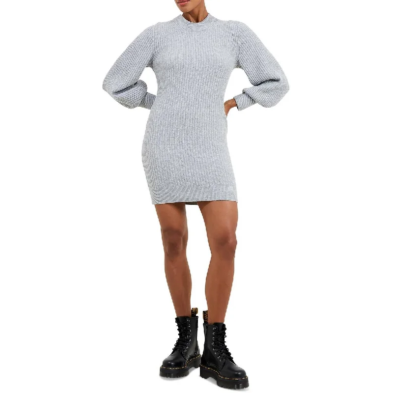 high-waisted dressFrench Connection Womens Vhari Wool Ribbed Sweaterdress